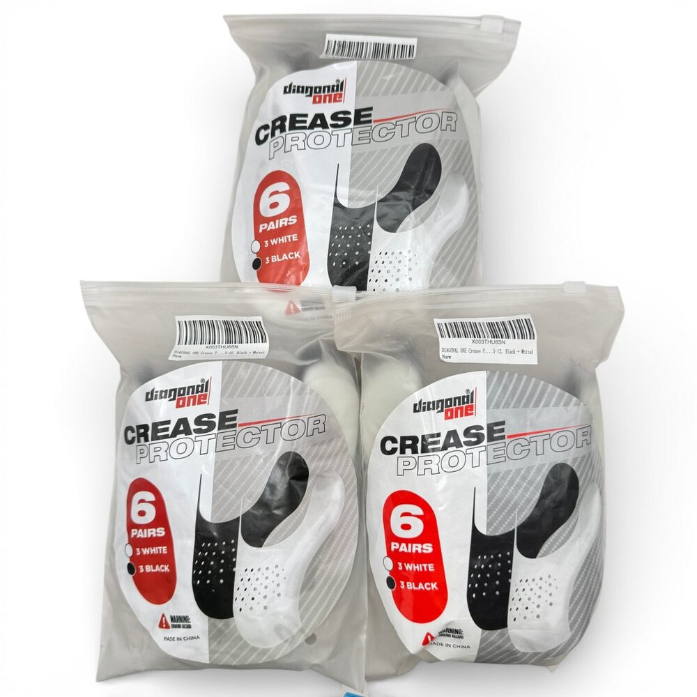 3x Diagonal One Sneaker Crease Protector Guards Shoe Shields 6 Pair ea Size 5-12